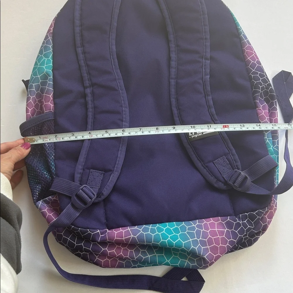 Jansport Trans Multicolor Backpack Scale/Tile Pattern Purple, Pink & Turquoise